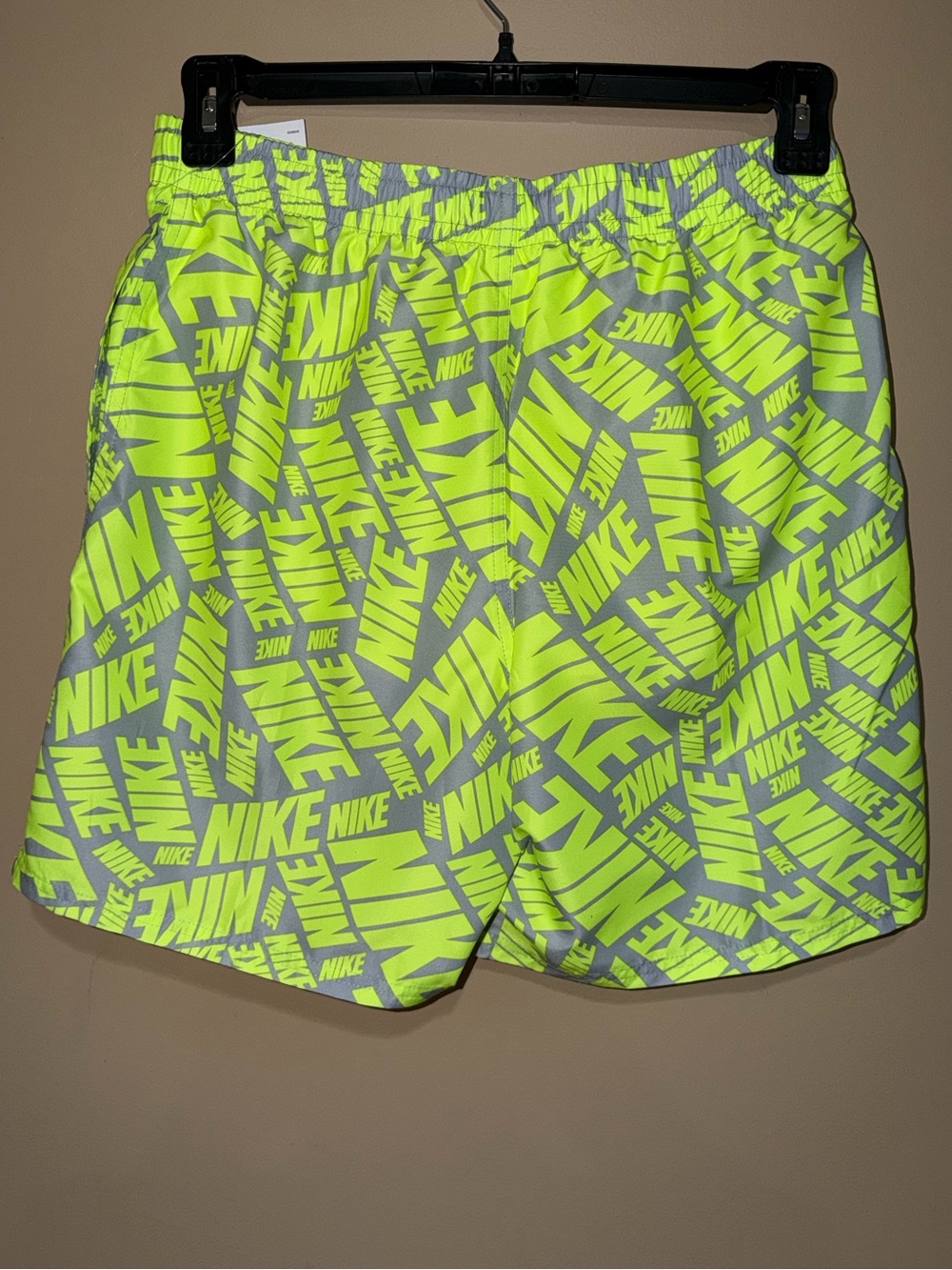 Nike Swim Shorts Grey Green NESSG575-737 Men’s Size Medium - Picture 2 of 3